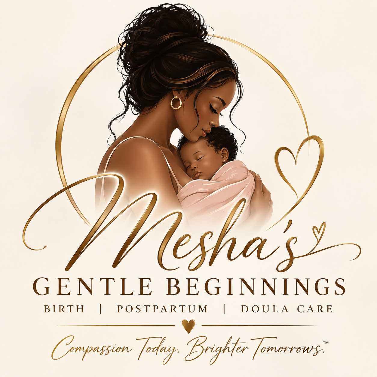 Mesha’s Gentle Beginnings mother and baby logo